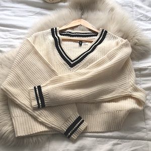 Rib-knit sweater H&M cream color NEW